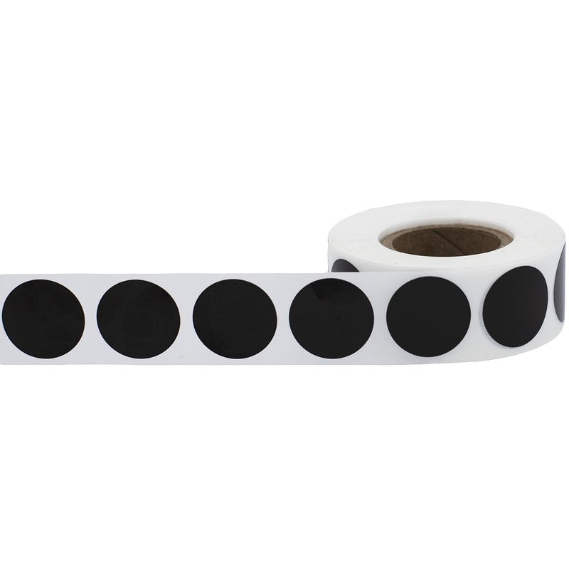 InStockLabels.com Black Semi-Gloss Round Stickers, 3/4" Inch, 500 Labels per Roll - Perfect for Color Coding, Inventory Management, and Custom Projects in Offices, Schools, and Homes - Image 2